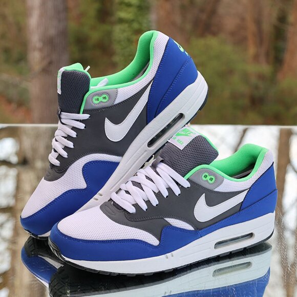 Nike Air Max 1 Essential Grey Hyper Blue - Picture 2 of 14